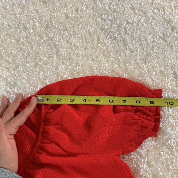 Madewell puffy sleeve red top size XS - Picture 7 of 15